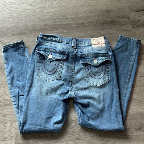 True Religion Blue High Rise Jeans - Picture 1 of 4